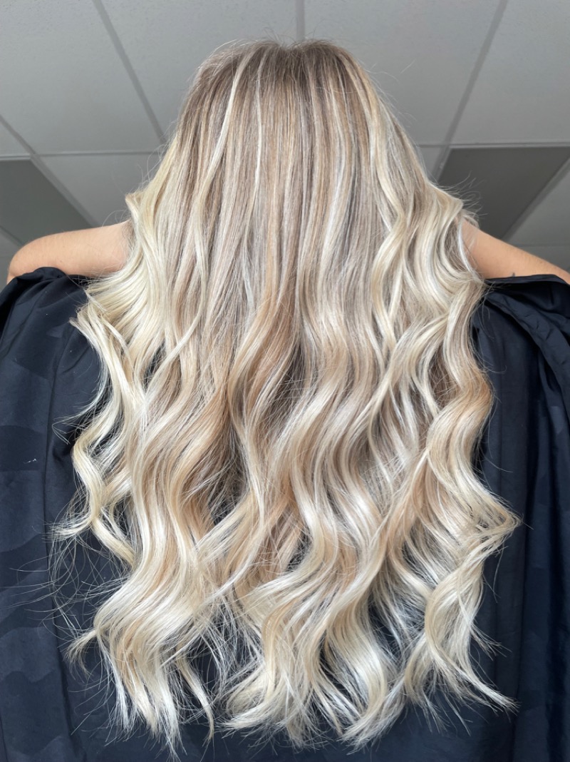 Heavy blonding by Cait Bongiorno, blonde specialist in Essex, MD